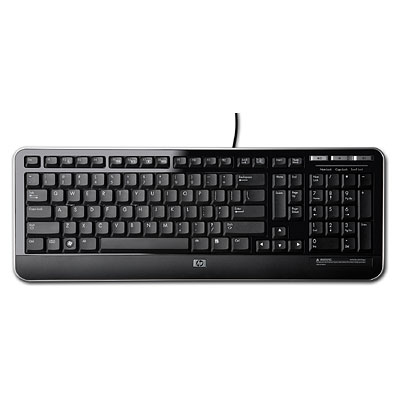 HP QY776AA clavier Bureau USB QWERTY Anglais Noir - Neuf