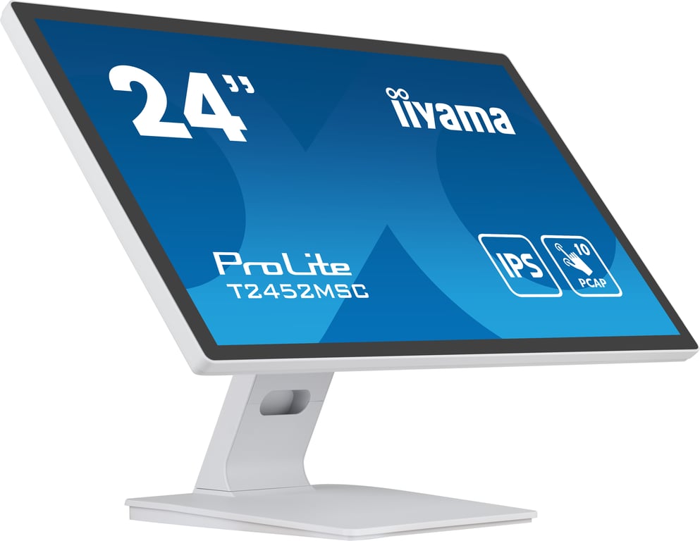 iiyama ProLite écran plat de PC 60,5 cm (23.8 ) 1920 x 1080 pixels Full HD LCD Écran tactile Multi-utilisateur Blanc - Neuf