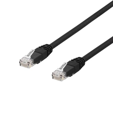Deltaco TP-610SAU cavo di rete Nero 10 m Cat6a U/UTP (UTP)