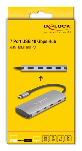 DeLOCK 64323 hub & concentrateur USB 3.2 Gen 2 3.1 Gen 2 Type C 10000 Mbit/ Neuf - vue 2