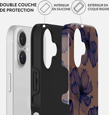 Burga Funda para iPhone 16 Plus MagSafe Tough A prueba de golpes Modelo Velvet Night Lavanda