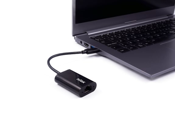 Nilox ADATTATORE USB C - RJ45 M/H Interne Ethernet / WLAN 1000 Mbit/s