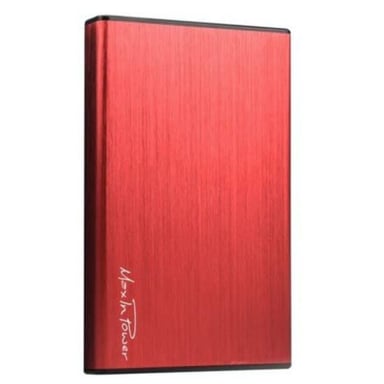 HEDEN 2.5'' Caja de Aluminio para Disco Duro, Caja Externa Portátil USB3.0 a SATA para Diseño de HDD/SSD sin Herramientas 7 mm / 9.5 mm, Soporta hasta 4 TB, Rojo