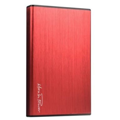 HEDEN Boîtier Disque Dur 2,5 '' en Aluminum, Boîtier Externe Portable USB3.0 vers SATA pour Une Conception sans Outil HDD/SSD de 7 mm / 9,5 mm, Prise en Charge Maximale de 4 to,Rouge