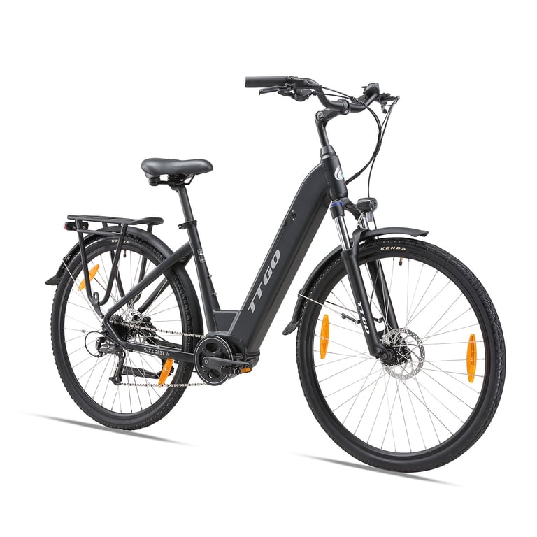 Vélo électrique de ville TTGO XK ZZ 28ST 28'' pour femmes Moteur Batterie 36 V 20 Ah Frein à disque hydraulique Shimano 9 vitesses Neuf