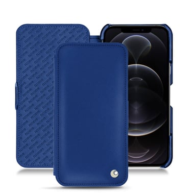 Housse cuir Apple iPhone 12 Pro -  - Bleu - Cuir lisse