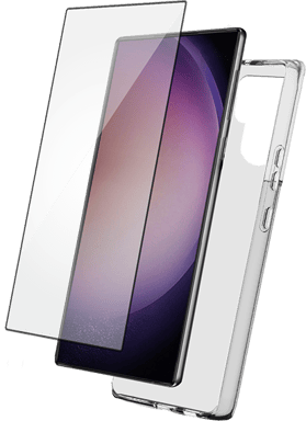Pack G S24 ULTRA Accessoires Coque Transparente + Verre trempé + SmartFrame™ Bigben