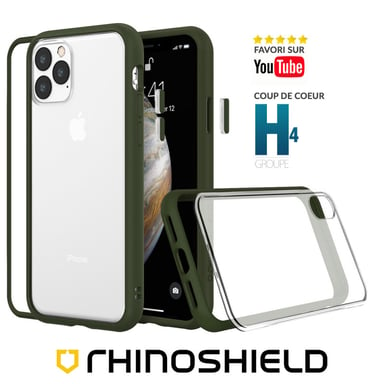 Funda RhinoShield compatible con [iPhone 12 Pro Max] Mod NX - Protección delgada personalizable con tecnología de absorción de impactos [sin BPA] - Verde caqui