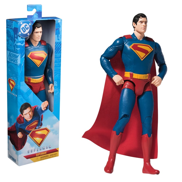 DC Comics - Figurine Superman 30 Cm - Figurine Articulée Issue Du Film - Super Héros Et Super Vilain - Jouet À Collectionner - Cadeau Enfant - Jouet Enfant 4 Ans Et + - Neuf