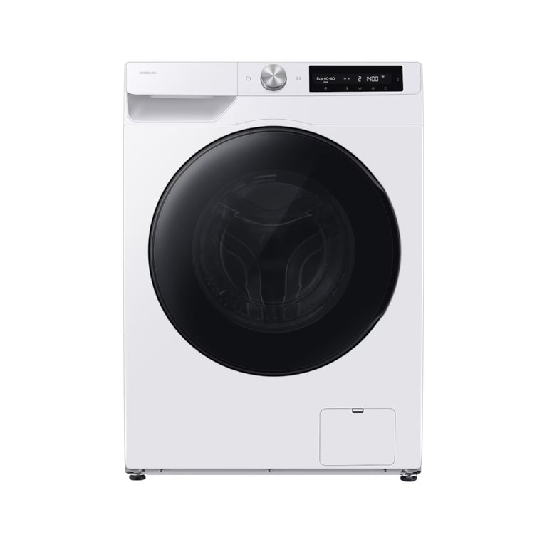 Lave-linge séchant Samsung WD10HG6U94BEU3 10/6 kg 1400 tr/min vapeur SmartThings Wi-Fi Contrôle tactile/rotatif écran Noir/Blanc - Neuf