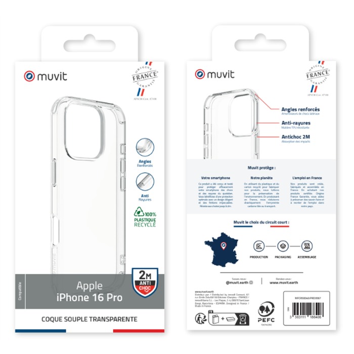 Coque Muvit For France pour iPhone 16 Pro - vue 4