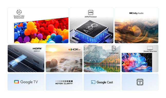 TCL P6K 43P6K TV 109,2 cm (43'') 4K Ultra HD Smart TV Wifi Métallique