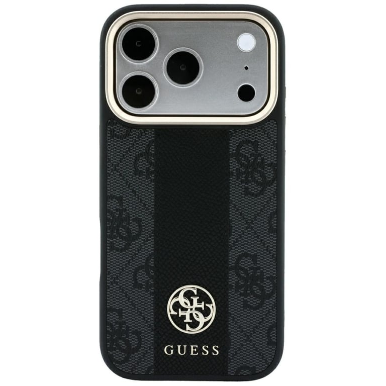 Guess Noir Étui 4G Avec Logos Ronds Et Classiques Rayés, Compatible Magsafe, Pour Iphone 18 Pro Max / 17 Pro Max, - Neuf - Image 2