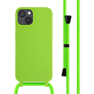 imoshion Coque en silicone avec cordon pour Apple iPhone 14 - Fluor Groen