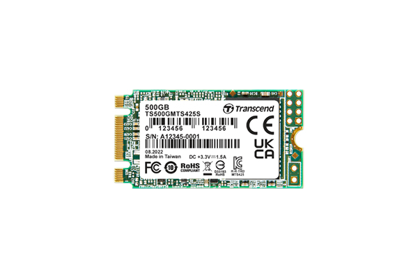 TRANSCEND 500GB .2 2242 SSD SATA3 B+ Key TLC Neuf
