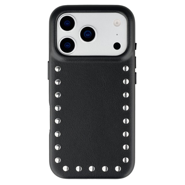 SELENCIA  Coque arri&egrave;re Studs avec MagSafe Apple iPhone 17 Pro Max - Velvet Black