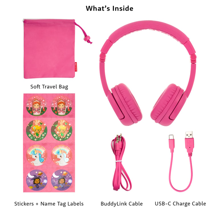 Buddyphones PLAY + Auricular rosa