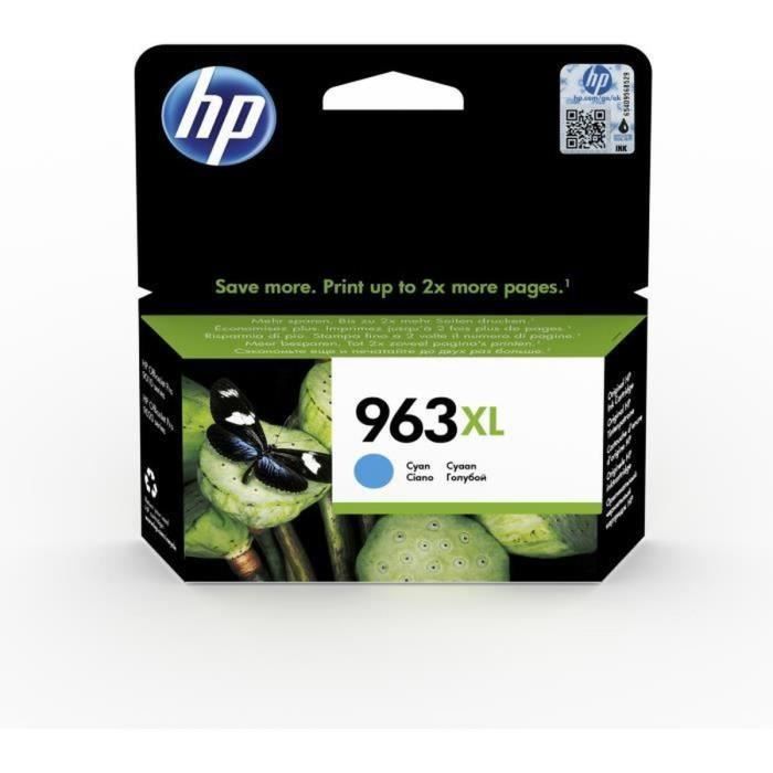 HP 963 XL Cartouche d'encre cyan grande capacité authentique (3JA27AE) pour HP OfficeJet Pro 9010 / - Neuf