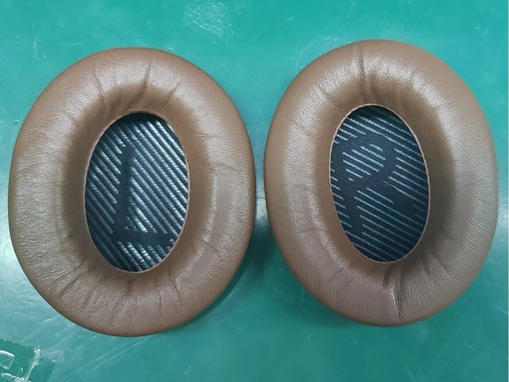 Coussinets d'oreille pour Bose QC35 en cuir véritable Khaki - Neuf
