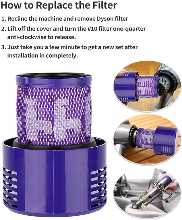 Filtres HEPA pour aspirateur Dyson V10SV12 pack de 2 Neuf - vue 2