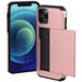 imoshion Coque arrière avec porte-cartes pour Apple iPhone 12 (Pro) - Rose Doré