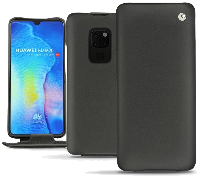 Housse cuir Huawei Mate 20 - Rabat verticalNoir