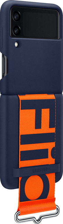 Coque Samsung G Z Flip 3 Silicone avec lanière Bleue Samsung
