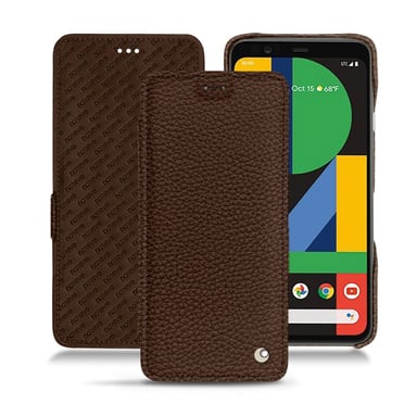 Housse cuir Google Pixel 4 XL -  - Marron - Cuir grainé