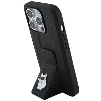 Étui Karl Lagerfeld pour iPhone 14 Pro Max 6.7'' noir étui rigide Gripstand Saffiano Choupette Pins