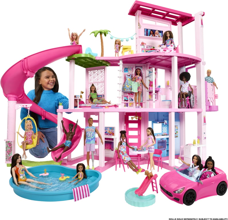 Maison de Poupée Barbie HMX10 – 3 Niveaux avec Piscine et Toboggan - vue 3