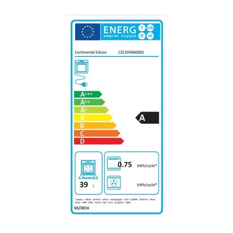 Cuisinière gaz CONTINENTAL EDISON CECDF6060IBD Double fours 4 feux L60 xP60 x H90 cm - vue 4