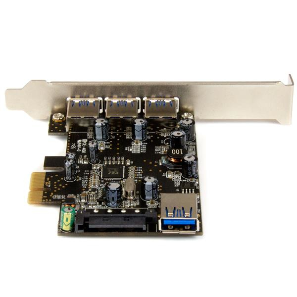StarTech.com Carte contrôleur PCI E 4 ports USB 3.0 Type A 1 interne et 3 externes - vue 4