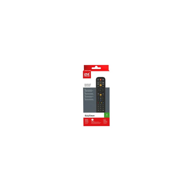 Télécommande universelle One For All URC9291 EazyClean Slim Boutons complets Noir - Neuf