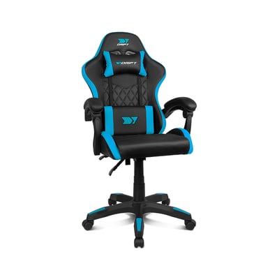 DRIFT DR35BL silla para videojuegos Silla para videojuegos de PC Asiento acolchado Negro, Azul