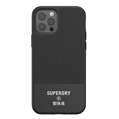 SuperDry 42585 cover protettiva per cellulare 15,5 cm (6.1'') Nero Apple iPhone 12/12 Pro