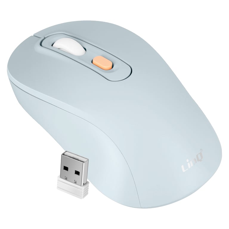 Souris Sans Fil LinQ W878 – Bluetooth & WiFi 2.4Ghz, 1600 DPI, Recharge USB Type-C - vue 3