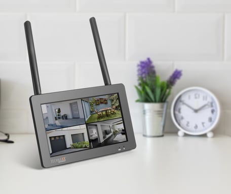 Telecamera di sicurezza IP per esterni Technaxx TX-128 Pod con montaggio a parete/da tavolo