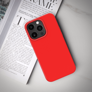Carcasa de gel de silicona suave a prueba de golpes para Apple iPhone 13 Pro, rojo fuego