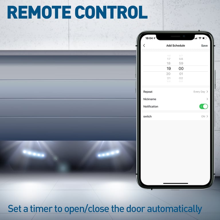 Kit de control de puerta de garaje WiFi Tellur, blanco