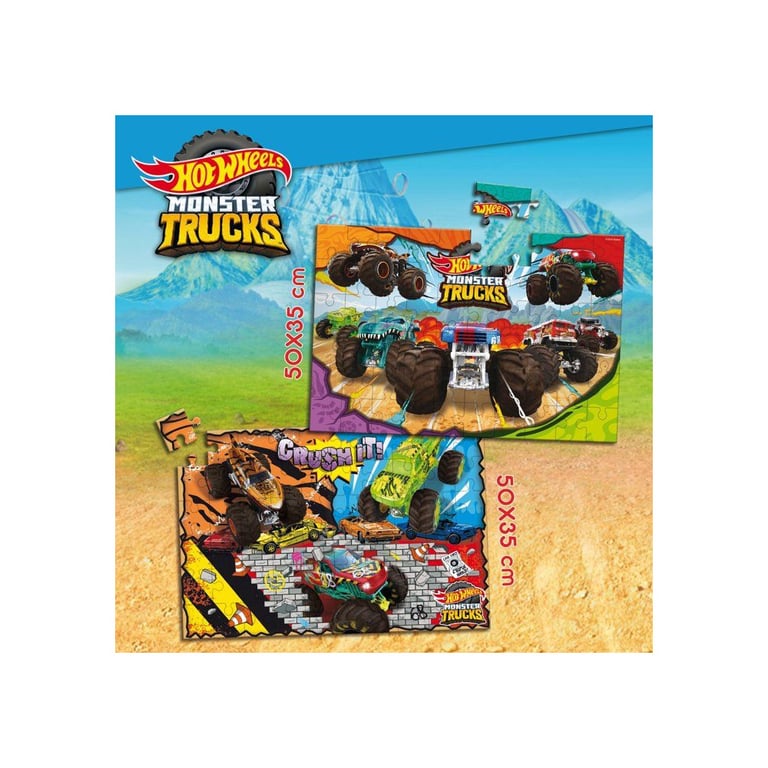 Lisciani Giochi Hot Wheels Monster Trucks 2 x 60 pièces - vue 2