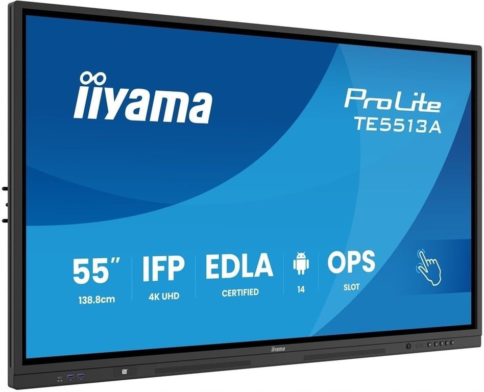 iiyama ProLite TE5513A B2AG 55 écran LCD rétro éclairé par LED signalétique numérique interactive avec écran tactile touch / capacité PC en option slot in 4K UHD 3840 x 2160 ... - vue 1