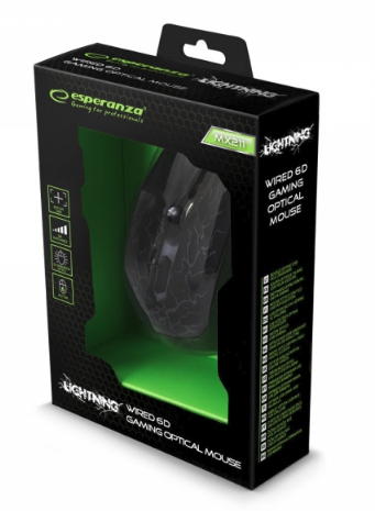 Souris Gaming Esperanza EGM211R – USB Type-A, 2400 DPI, 6 Boutons - vue 2