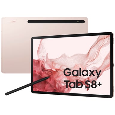 Samsung Galaxy Tab S8+ 5G SM-X806B Qualcomm Snapdragon LTE 128 GB 31,5 cm (12.4'') 8 GB Wi-Fi 6 (802.11ax) Android 12 Oro rosado