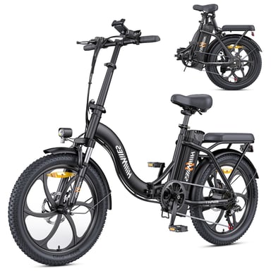 Bicicleta Eléctrica HillMiles MilePort 1 – Motor 250W Batería 36V13Ah Neumáticos De 20 Pulgadas Freno De Disco Mecánico - Negro
