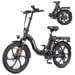 Bicicleta Eléctrica HillMiles MilePort 1 – Motor 250W Batería 36V13Ah Neumáticos De 20 Pulgadas Freno De Disco Mecánico - Negro
