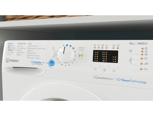 INDESIT Lave linge frontal 60 cm 10 Kg 1400 trmn BWA101496XWVFR - vue 6