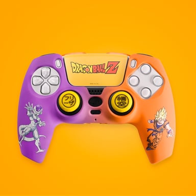 Blade Gaming FRTEC - Combo Pack Dragon Ball Z, Coque Rigide + Grips + Sticker pour PS5 DualSense, Goku et Freezer