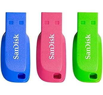 SanDisk Cruzer Blade 16GB lecteur USB flash 16 Go USB Type-A 2.0 Bleu, Vert, Rose