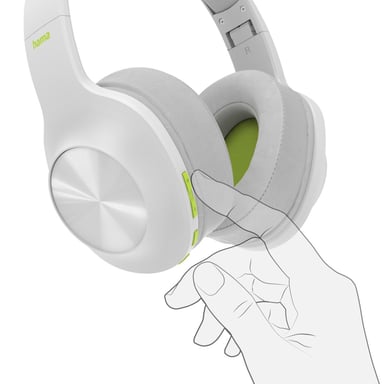Hama Spirit Calypso Cuffie senza fili Archetto Bluetooth Chiamate/Musica Grigio, Bianco