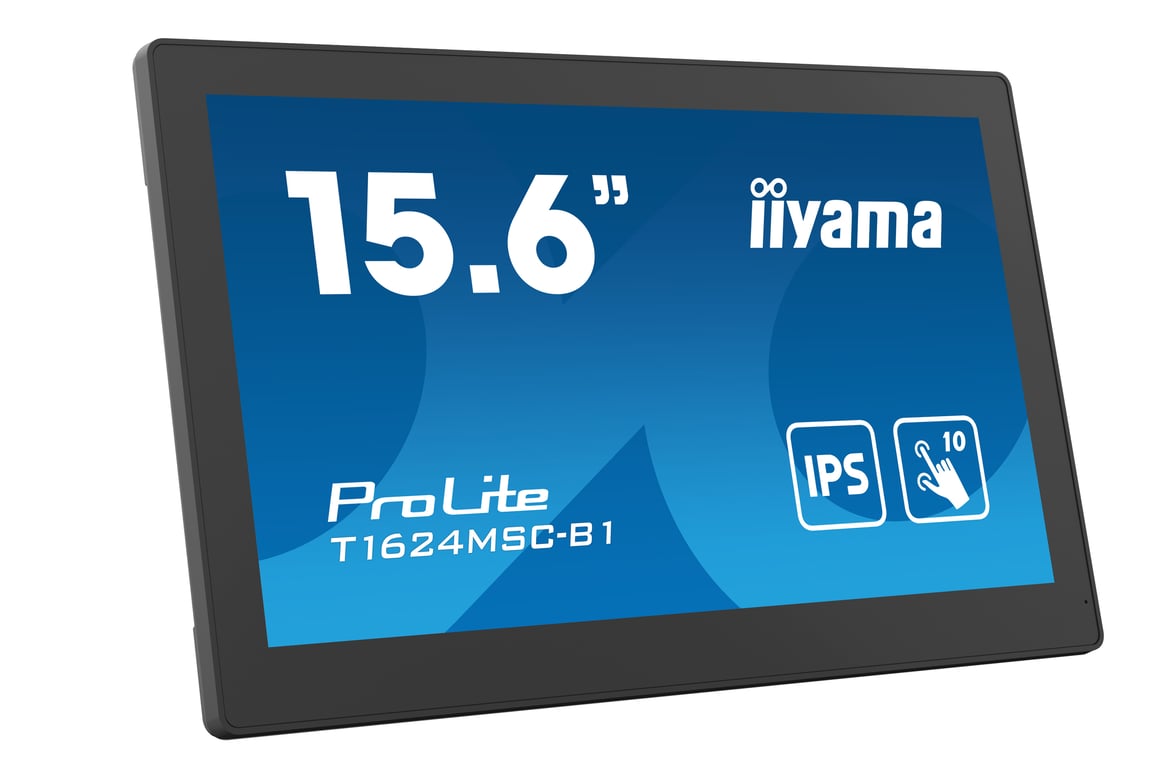 iiyama ProLite T1624MSC B1 Écran LED 15.6 écran tactile 1920 x 1080 Full HD IPS 450 cdm² 800:1 25 ms HDMI haut parleurs - vue 10